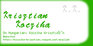 krisztian kocziha business card